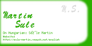 martin sule business card